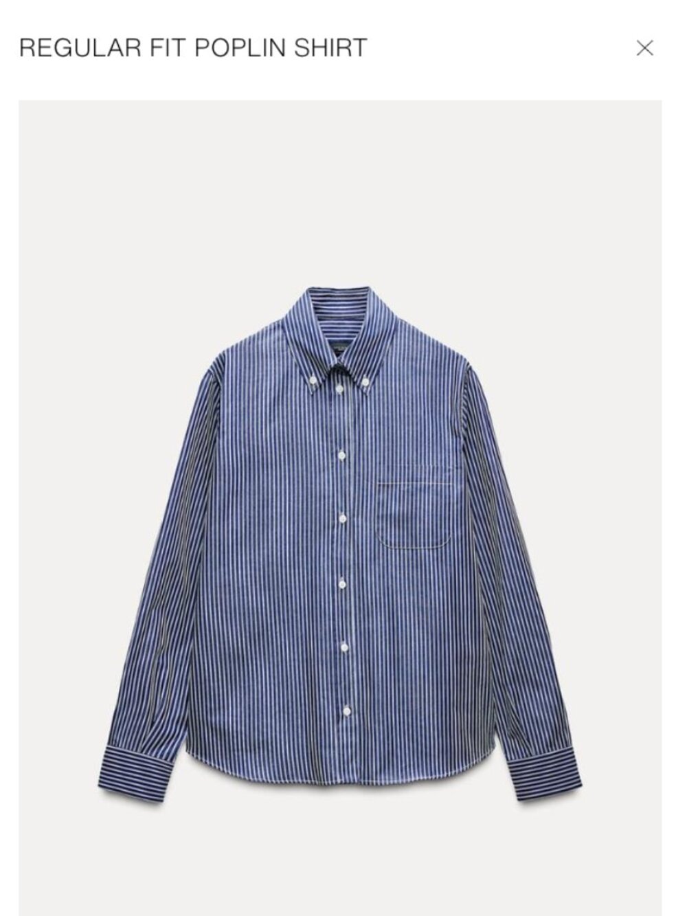 Zara - Regular fit poplin shirt - size XS